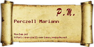 Perczell Mariann névjegykártya