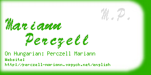 mariann perczell business card